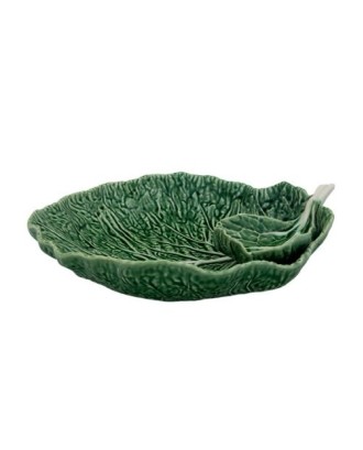 Platou cu bol pentru servire, 34 cm, Couve - Bordallo Pinheiro